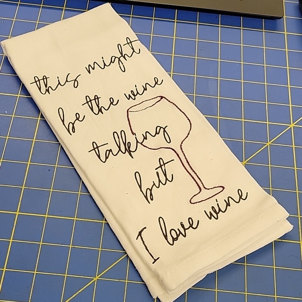 this might be the wine talking but I Love Wine Flour Sack 15" x 26" Set of 4